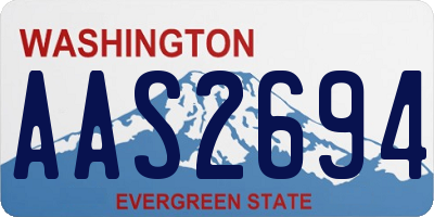 WA license plate AAS2694