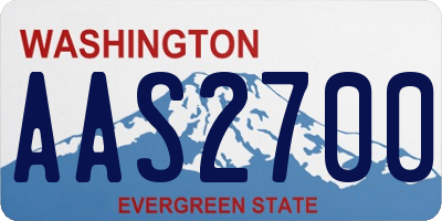 WA license plate AAS2700