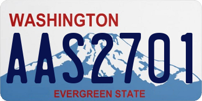WA license plate AAS2701