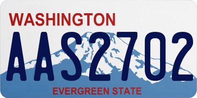 WA license plate AAS2702