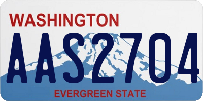 WA license plate AAS2704