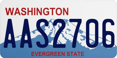 WA license plate AAS2706