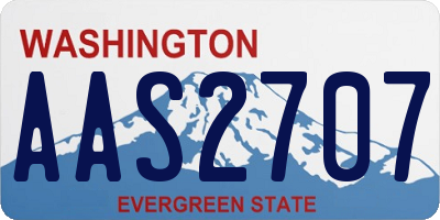 WA license plate AAS2707