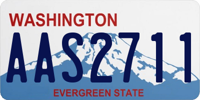 WA license plate AAS2711