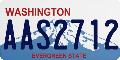 WA license plate AAS2712
