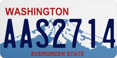 WA license plate AAS2714
