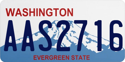 WA license plate AAS2716