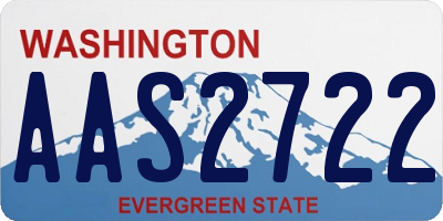WA license plate AAS2722