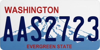 WA license plate AAS2723