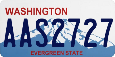 WA license plate AAS2727