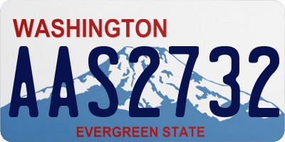 WA license plate AAS2732