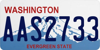 WA license plate AAS2733