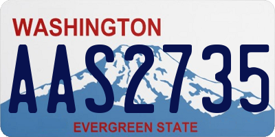 WA license plate AAS2735