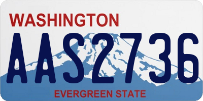 WA license plate AAS2736