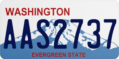 WA license plate AAS2737
