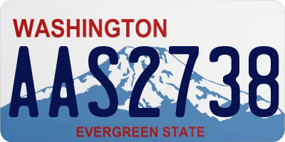 WA license plate AAS2738