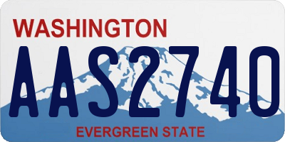 WA license plate AAS2740