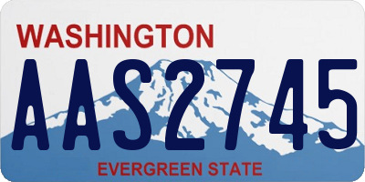WA license plate AAS2745