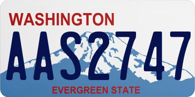 WA license plate AAS2747