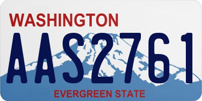 WA license plate AAS2761