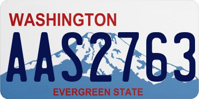WA license plate AAS2763