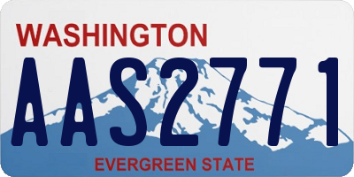 WA license plate AAS2771