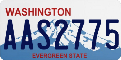 WA license plate AAS2775