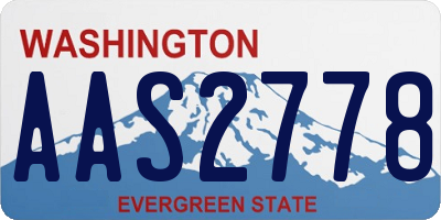 WA license plate AAS2778