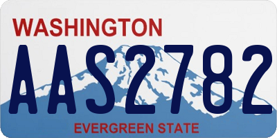WA license plate AAS2782