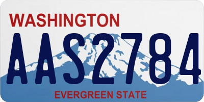 WA license plate AAS2784
