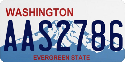 WA license plate AAS2786