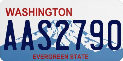 WA license plate AAS2790