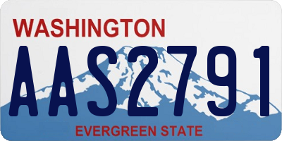 WA license plate AAS2791