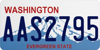WA license plate AAS2795
