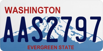 WA license plate AAS2797