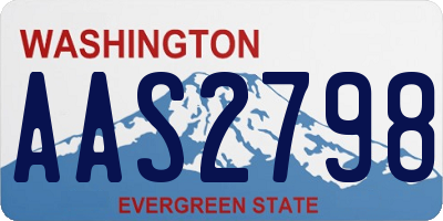 WA license plate AAS2798