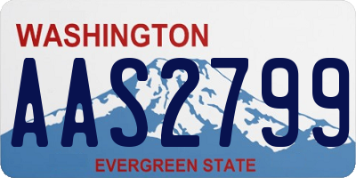 WA license plate AAS2799