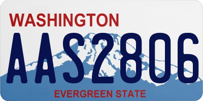 WA license plate AAS2806