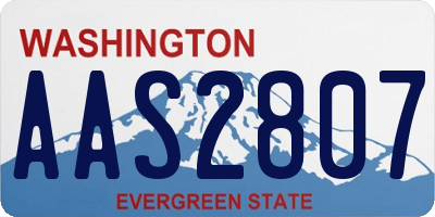 WA license plate AAS2807
