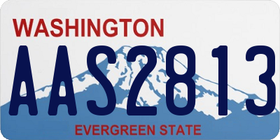 WA license plate AAS2813
