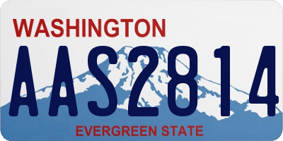 WA license plate AAS2814