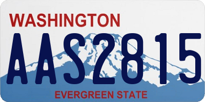 WA license plate AAS2815