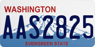 WA license plate AAS2825