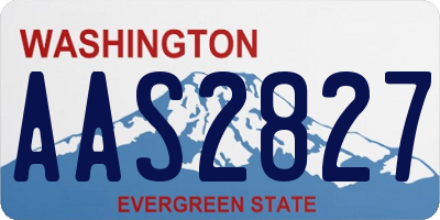 WA license plate AAS2827