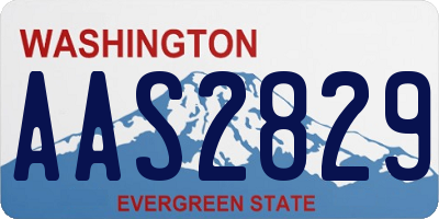 WA license plate AAS2829
