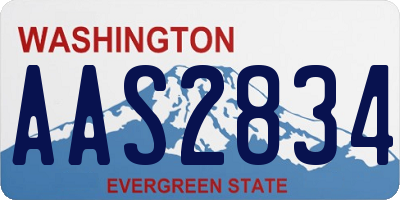 WA license plate AAS2834