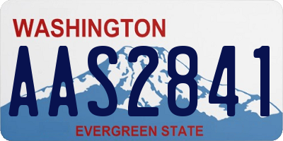 WA license plate AAS2841