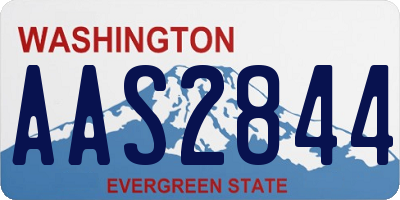 WA license plate AAS2844
