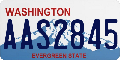 WA license plate AAS2845