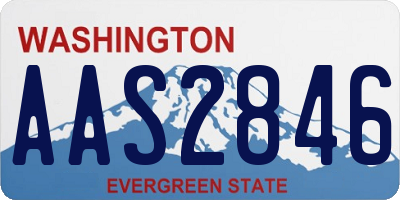 WA license plate AAS2846